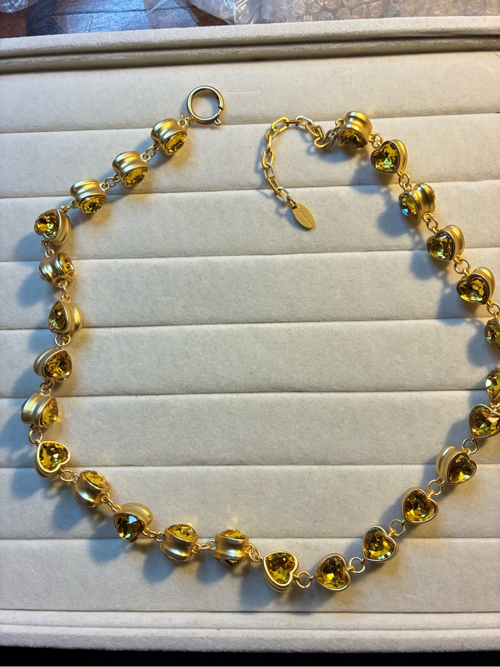 Catwalk Jon Gold Citrine Heart Link Necklace and bracelet set - Picture 6 of 8